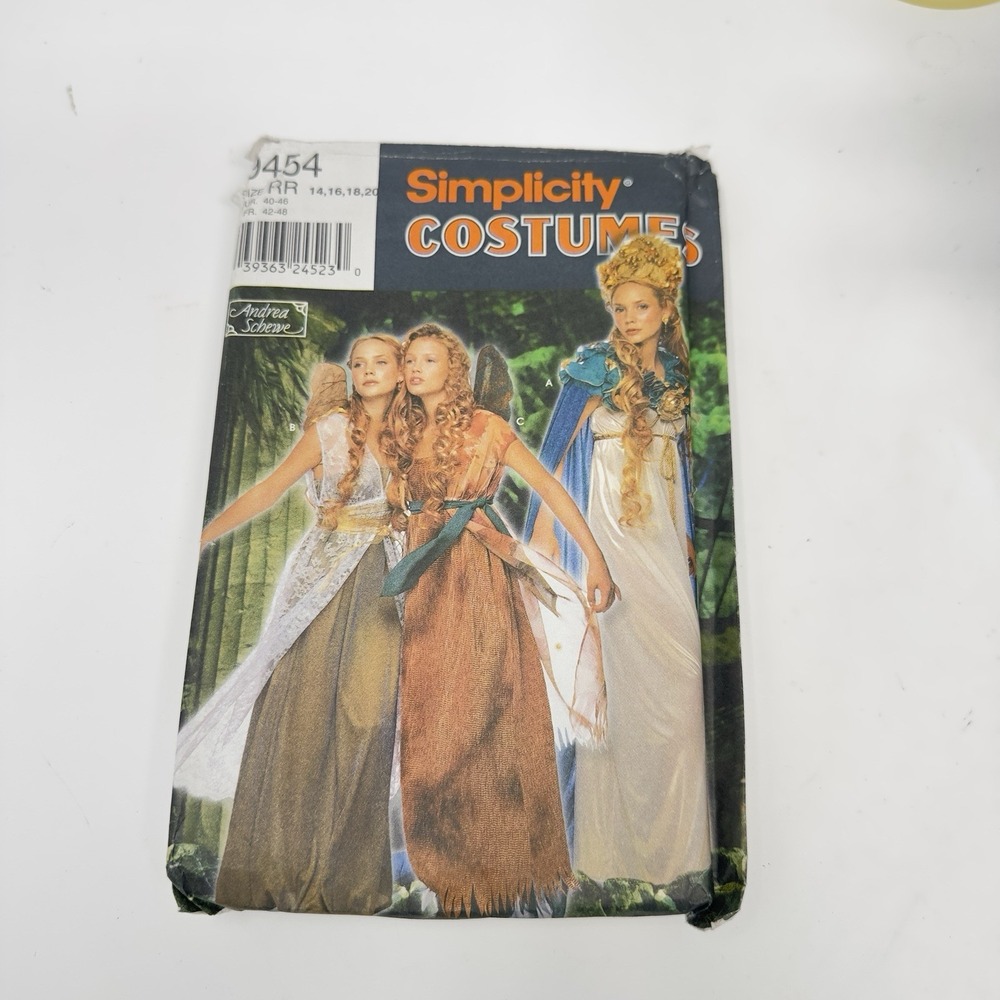 Simplicity 9454 Renaissance Faires Andrea Schewe Sewing Pattern size 14-20